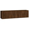 vidaXL 3-tlg. TV-Schrank-Set Braun Eichen-Optik Holzwerkstoff