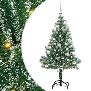 vidaXL K&uuml;nstlicher Weihnachtsbaum beschneit mit LED Licht 150 cm
