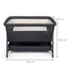 Baninni Baby Zustellbett Elia 92x55x82 cm Dunkelgrau