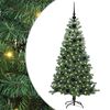 vidaXL Weihnachtsbaum mit 150 LEDs mit St&auml;nder Gr&uuml;n 120 cm PVC