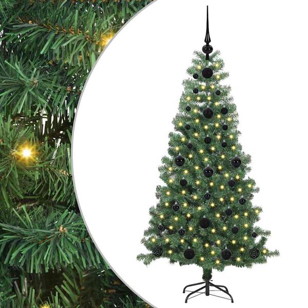 vidaXL Weihnachtsbaum mit 150 LEDs mit St&auml;nder Gr&uuml;n 120 cm PVC