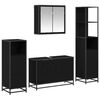 vidaXL Badezimmerm&ouml;bel-Set 4 pcs Schwarz Eichen-Optik Holzwerkstoff