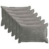 vidaXL Kissenbezug 6 pcs HOUTEN Dunkelgrau 50 x 70 cm Chenille-Stoff
