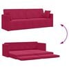 vidaXL Boden-Sofa-Bett 200cm Weinrot Samt
