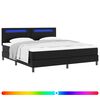 vidaXL Boxspringbett mit Kopfteil Schwarz 180 x 200 cm Kunstleder