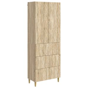 vidaXL Schrankset 2 stk. 66 x 34,5 x 90 cm Holzwerkstoff Sonoma-Eiche