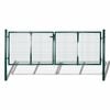 vidaXL Zauntor Stahl 300x125 cm Gr&uuml;n