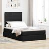 vidaXL Bett mit Stauraum und LED Schwarz 120 x 190 cm Polyester