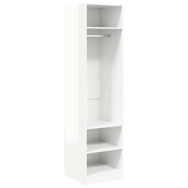 vidaXL Kleiderschrank Hochglanz-Wei&szlig; 50x50x200 cm Holzwerkstoff