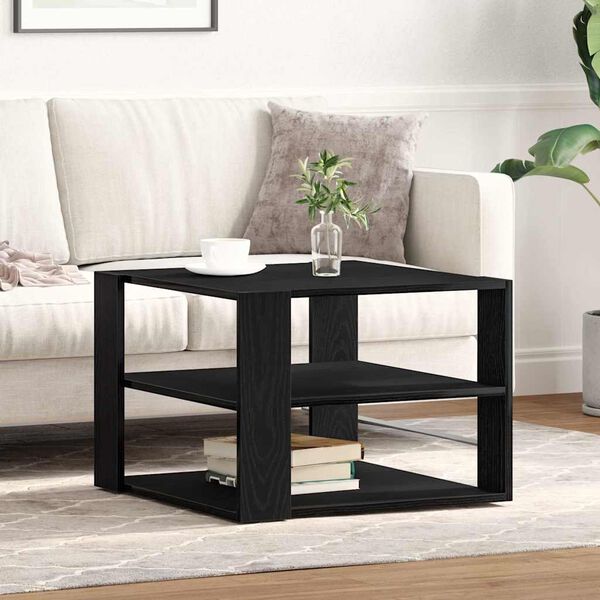 vidaXL Couchtisch Schwarze Eiche 58 x 58 x 40 cm Holzwerkstoff