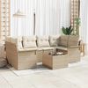 vidaXL Gartensofa-set mit Kissen 7 pcs Beige und Creme 55 x 55 x 37 cm