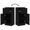vidaXL Sideboards 2 Stk. Schwarz 30x30x70 cm Holzwerkstoff