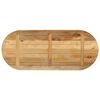vidaXL Tischplatte 140x50x3,8 cm Oval Raues Massives Mangoholz