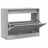 vidaXL Schuhschrank Grau Sonoma 80x34x63 cm Holzwerkstoff