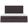 vidaXL Ottoman-Bett mit Matratze Dunkelbraun 180x200 cm Stoff