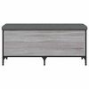 vidaXL Sitzbank mit Stauraum Grau Sonoma 102x42x45 cm Holzwerkstoff