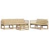 vidaXL Outdoor-Sofagarnitur 6 stk. Wei&szlig; und Beige