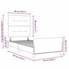 vidaXL Boxspringbett mit Kopfteil Dunkelblau 90 x 190 cm Samt