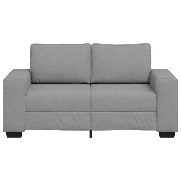 vidaXL 2-Sitzer-Sofa Hellgrau 120 cm Stoff