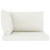 vidaXL 5-tlg. Garten-Lounge-Set mit Creme Kissen