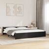 vidaXL Massivholzbett Schwarz 200x200 cm