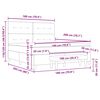 vidaXL Boxspringbett mit Matratze Schwarz 180 x 200 cm Samt
