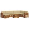 vidaXL Outdoor-Sofagarnitur 9 stk. Natur und Beige