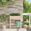 vidaXL Gartenblumentopf Beige 71 x 37 x 76.5 cm Massives Fichtenholz