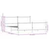 vidaXL Metallbett ohne Matratze Sonoma-Eiche 180x200 cm