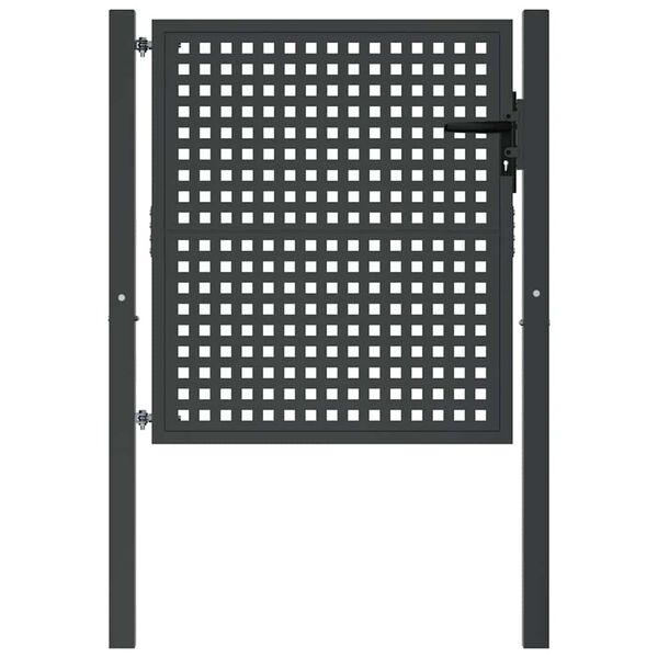 vidaXL Gartentor Anthrazit 100x100 cm Stahl