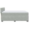 vidaXL Boxspringbett mit Matratze Hellgrau 140x190 cm Samt