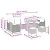 vidaXL Garten-Sofa-Set mit Kissen mit Speicher 10 pcs Beige und Creme