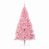 vidaXL K&uuml;nstlicher vorbeleuchteter Weihnachtsbaum Rosa 210 cm PVC