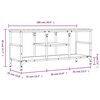vidaXL TV-Schrank Braun Eichen-Optik 100x35x45cm Holzwerkstoff & Eisen