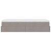 vidaXL Ottoman-Bett mit Matratze Taupe 100x200 cm Stoff