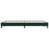 vidaXL Boxspringbett ohne Matratze Dunkelgr&uuml;n 140x220 cm Samt
