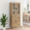 vidaXL Highboard mit Schubladen 2 pcs Artisan-Eiche Holzwerkstoff