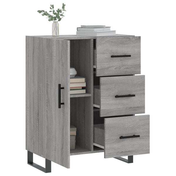 vidaXL Sideboard Grau Sonoma 69,5x34x90 cm Holzwerkstoff