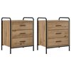 vidaXL Nachttisch 2 stk. Artisan-Eiche 48 x 36,5 x 60 cm Holzwerkstoff