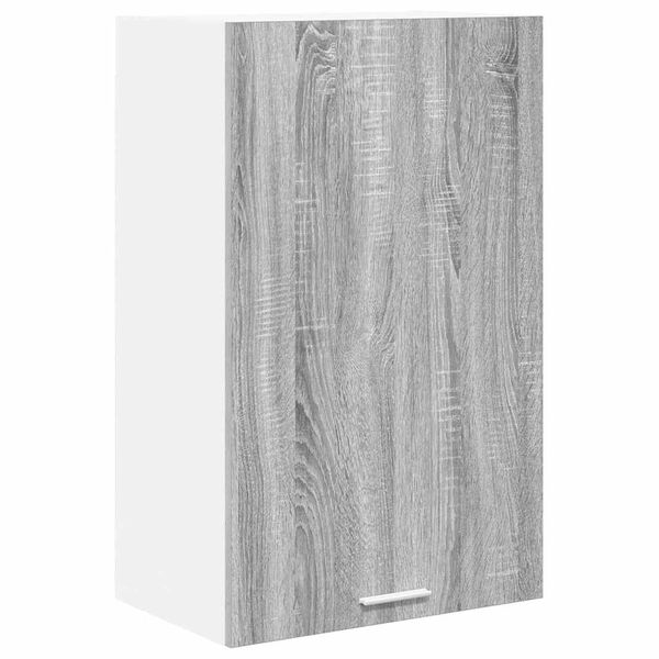 vidaXL H&auml;ngeschrank Grau Sonoma und Wei&szlig; 50 x 31 x 80 cm Holzwerkstoff