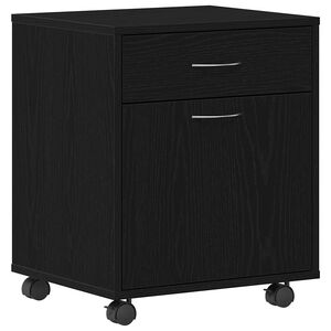 vidaXL Rollschrank 45 x 38 x 54 cm Holzwerkstoff Schwarz Eichen-Optik