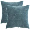 vidaXL Kissenbezug 2 stk. HEERLEN Blau 40 x 40 cm Chenille-Stoff