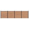 vidaXL zaunset 4 stk. 699 x 186 cm WPC und Aluminium Braun