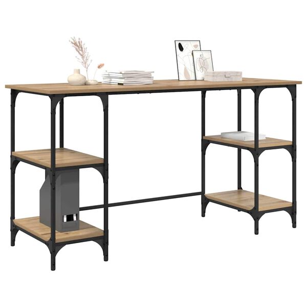 vidaXL Schreibtisch Artisan-Eiche 140 x 50 x 75 cm Holzwerkstoff