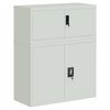 vidaXL Aktenschrank Hellgrau 90x40x110 cm Stahl