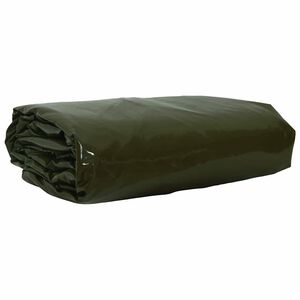 vidaXL Plane 650g / m&sup2; Olive Gr&uuml;n 3 x 3 m Canvas mit PVC-Beschichtung