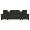 vidaXL Relaxsofa 4-Sitzer mit Getr&auml;nkehaltern Schwarz