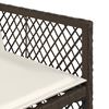 vidaXL 9-tlg. Garten-Essgruppe mit Kissen Braun Poly Rattan