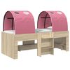 vidaXL Bett mit Tunnel 4 stk. Sonoma und Pink Holzwerkstoff