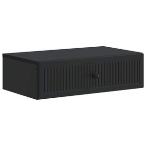 vidaXL Wandmontierter Beistelltisch Schwarz 59 x 34,5 x 17 cm